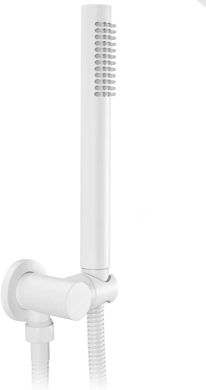 Inbouw Douche- En Badkraansysteem – Regendouche – Douche Set – Badkraan – Handdouche – 25x25 cm Regendouche – Wit Met Messing