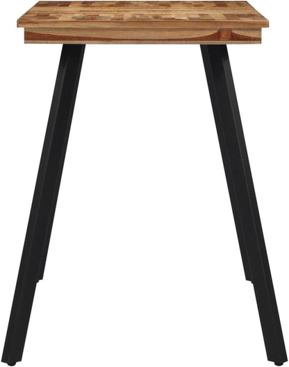 vidaXL Dining table 120x62x76cm solid teak wood, dining table, kitchen table, black dining table, table, dining table, wooden table, wooden dining table