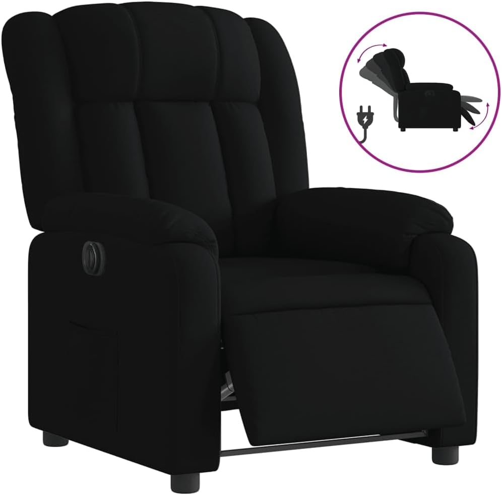 Elektrische Massagestoel – Fauteuil – Relaxstoel – Ligstoel – Tv-Stoel – Verstelbare Rugleuning en Voetsteun – 6-Punts Vibratiemassage – Lichtgrijze Gestoffeerde Zitting