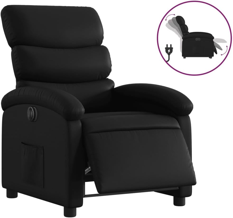 Elektrische Relaxstoel – Ligstoel – TV-Stoel – Relaxfauteuil – Verstelbare Stoel – Kunstleer – 135 Graden Kanteling – Stabiel Houten Metalen Frame