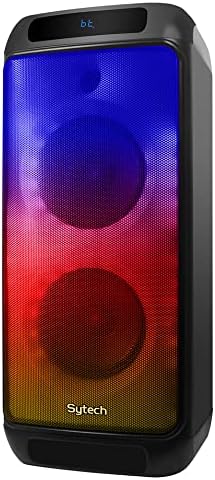 Sytech LEDFLOW Serie luidsprekers, 2 x 6,5 inch, 60 W, RMS, RGB Flame, oplaadbaar, USB, TF, FM, tws