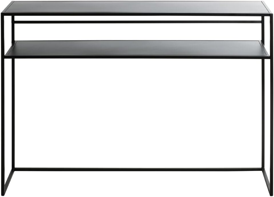 HAKU Console zwart, metaal - Maat: B 112 cm x H 81 cm x D 28 cm, Stijl: Modern