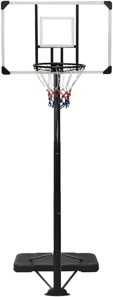 Basketbalpaal – Basketbalstandaard – Basketbalring – Basketbalbord – Basketbalset – Verstelbare Hoogte 256-361 cm – Duurzaam Polycarbonaat Transparant