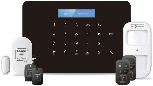 Alarmkit ZONDER kosten Home Automation THI-1 (WiFi + GSM) verbonden met internet + mobiele lijn | Beveiliging voor uw huis, bedrijf | ZONDER kosten en ZONDER limieten | TOTALE CONTROLE over uw systeem vanaf de mobiel