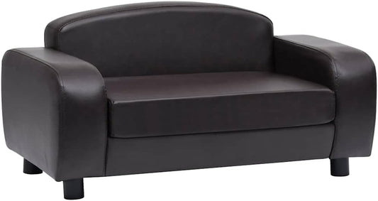 vidaXL Dog Sofa Dog Bed Dog Bed Dog Furniture Dog Sofa Faux Leather Grey