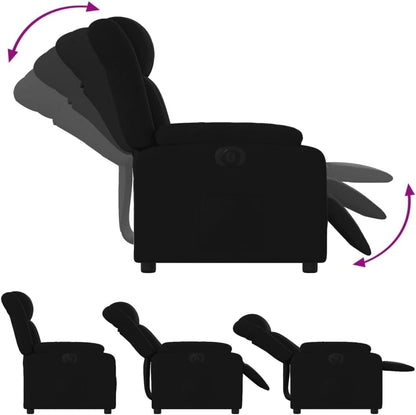 Elektrische Massagestoel – Fauteuil – Relaxstoel – Ligstoel – Tv-Stoel – Verstelbare Rugleuning en Voetsteun – 6-Punts Vibratiemassage – Lichtgrijze Gestoffeerde Zitting