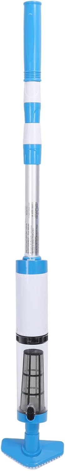 3 in 1 Oplaadbaar Draadloos Zwembad Vacuüm, Handheld IPX7 Waterbestendig Pool Vacuümreiniger met 3 Vervanging Koppen, 1,5 Uur Looptijd voor Zand en Puin, (Amerikaanse stekker)
