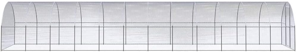 vidaXL Chicken coop 3x12x2m galvanized steel - QUORE