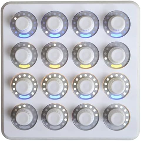 MIDI-controller – DJ-controller – Controller zonder geluidskaart – MIDI-draaiknoppencontroller – Wit – 16 hoge-resolutie draaiknoppen met drukfunctie – USB-voeding en compact formaat