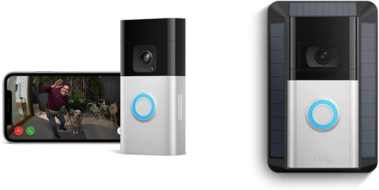 Maak kennis met Ring Battery Video Doorbell Pro + Ring Solar Charger (2e generatie) | Draadloze videodeurbel en beveiligingscamera