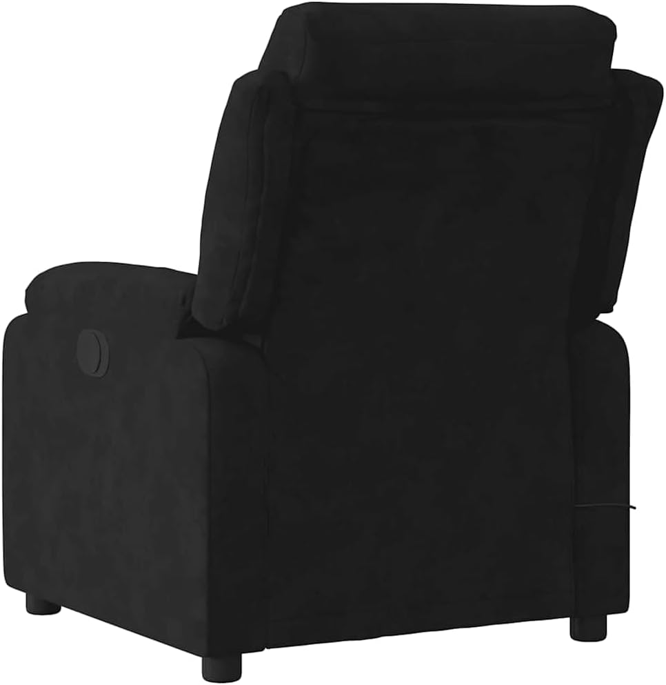 Massagefauteuil Elektrisch – Massagestoel – Relaxfauteuil – Verstelbare Loungestoel – Fluwelen Fauteuil – 6-Punts Vibratiemassage – Elektrisch Verstelbaar Tot 135°