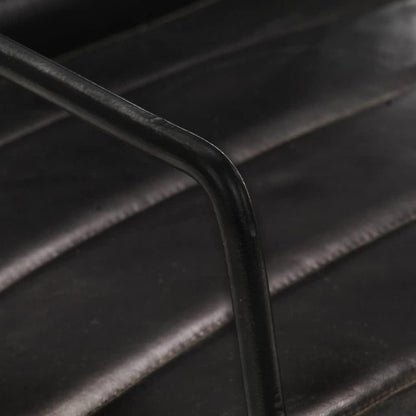 Armchair Black Genuine Leather Lounge Chair TV Chair Recliner Office Chair Chair for Bedroom Living Room Study Office