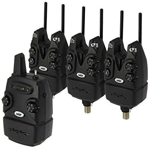 NIEUWE Carp/Grof Vissen 3 st Plus Ontvanger DYNAMIC Bite Alarm Set met 150 m Bereik Volledige Volume & Toon Controle met Inbegrepen Snag Bars en 7 Veelkleurige LED's