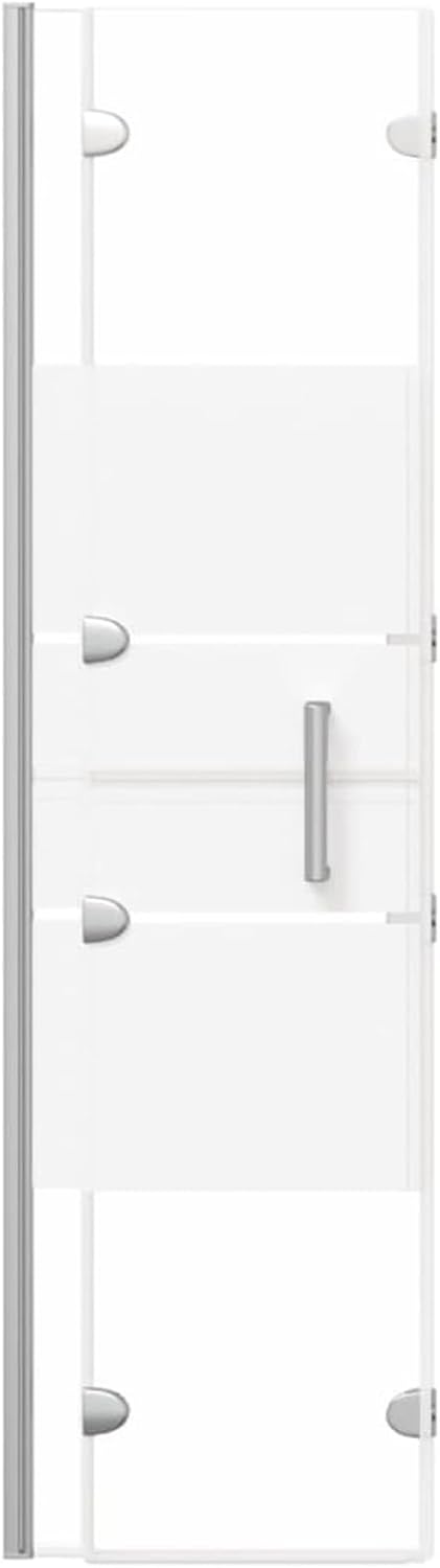 Opvouwbaar Douchepaneel – Inklapbaar Douchewand – Doucheafscheiding – Walk-in Douche – Badkamerpaneel – 100 x 140 cm – ESG Veiligheidsglas & Aluminium Frame