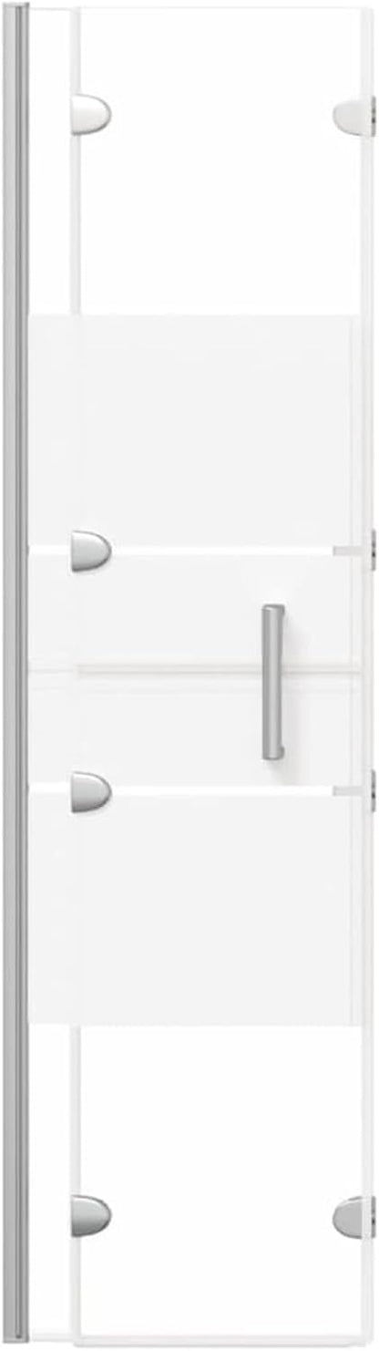 Opvouwbaar Douchepaneel – Inklapbaar Douchewand – Doucheafscheiding – Walk-in Douche – Badkamerpaneel – 100 x 140 cm – ESG Veiligheidsglas & Aluminium Frame