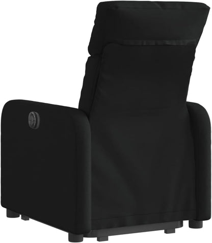 Fauteuil – Elektrische Fauteuil – Relaxstoel – Lounge Stoel – Slaapkamer Stoel – Verstelbare Rugleuning – Heffunctie – Zwarte Stof – Comfortabel