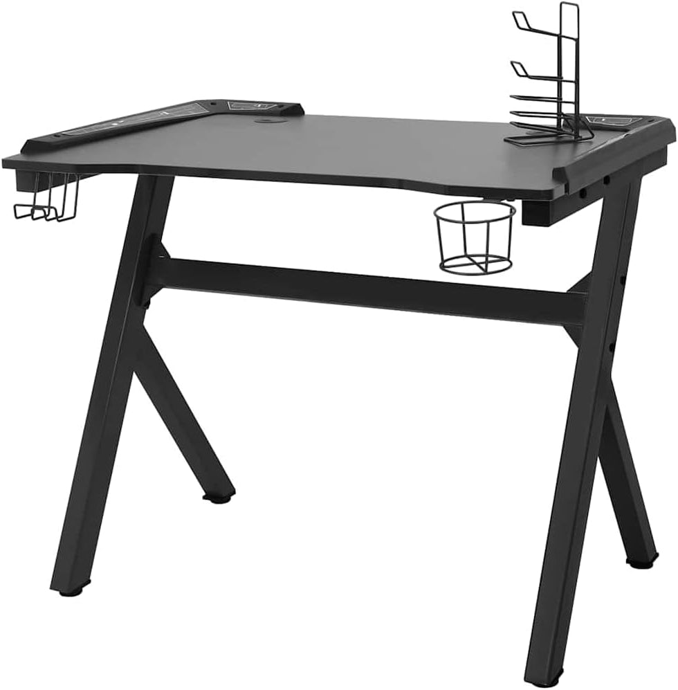 LED Gaming Bureau – Gamer Bureau – RGB Bureau – Gaming Desk – Computerbureau – 110x60x75 cm – Ergonomisch Ontwerp – RGB LED Verlichting