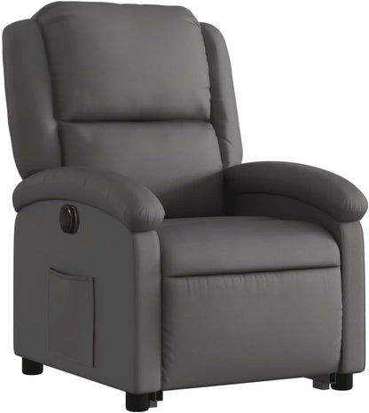 Relaxfauteuil Elektrisch – Sta-Op Stoel – TV Fauteuil – Elektrische Relaxstoel – Leren Relaxfauteuil – Stand-Up Aid – Echt Rundleer – 135 Graden Kantelfunctie