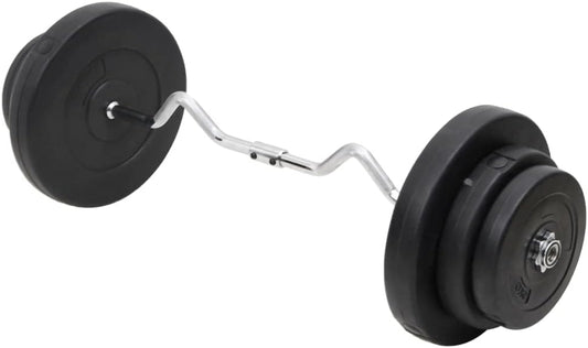 Halterset – Dumbbellset – Gewichtenset – Dumbbells – Gewichten – 60 KG Totaalgewicht – Stalen Halterstang Met Kunststof Coating