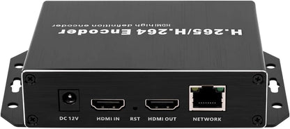 EXVIST H.265 1080P PoE HDMI video-encoder met HDMI loopout, live streaming naar YouTube en Facebook, SD-kaartsleuf tot 128 GB, DDNS HTTP RTMP RTSP TS UDP
