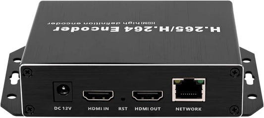 EXVIST H.265 1080P PoE HDMI video-encoder met HDMI loopout, live streaming naar YouTube en Facebook, SD-kaartsleuf tot 128 GB, DDNS HTTP RTMP RTSP TS UDP
