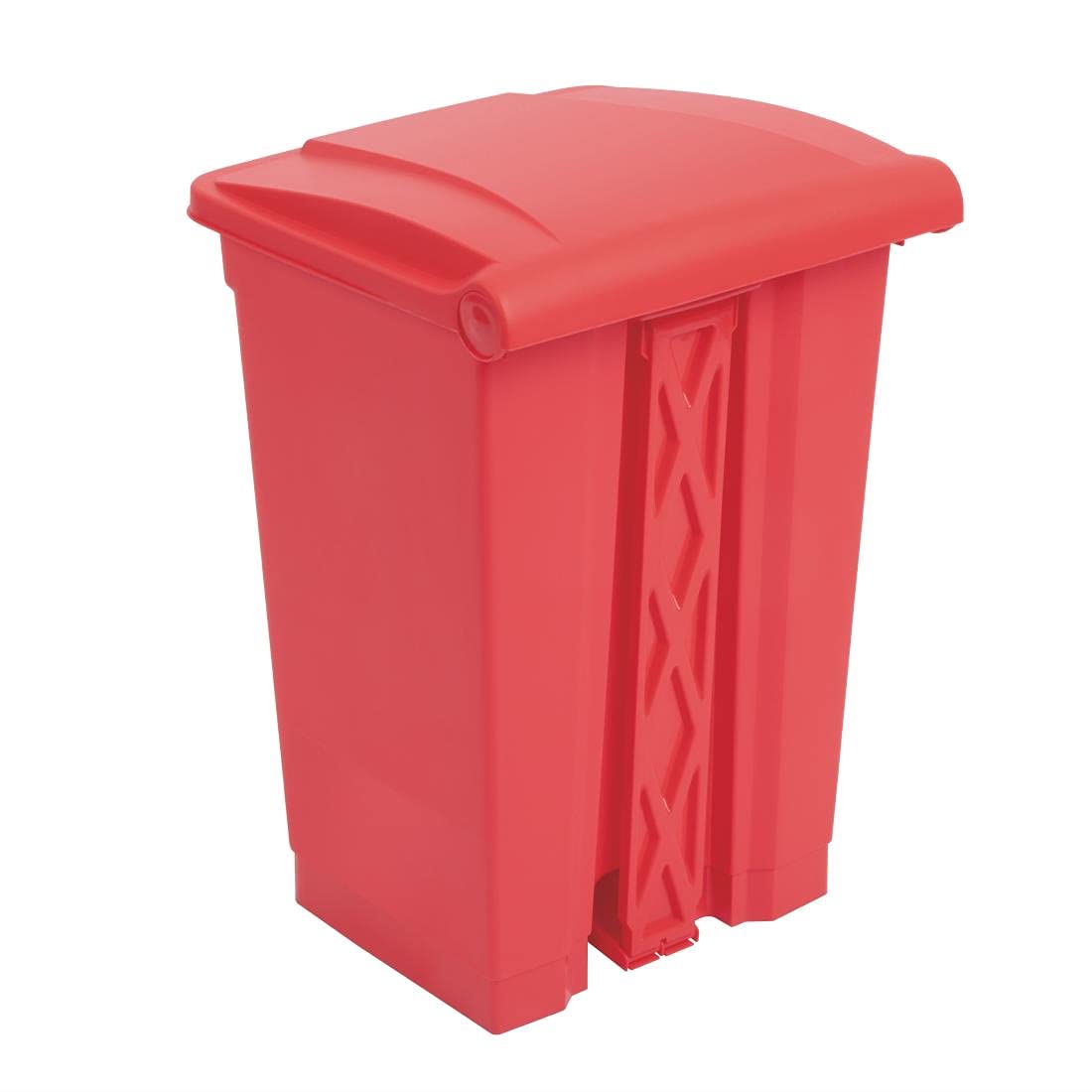 Jantex Kitchen Pedal Lid Bin Red 45ltr Waste Polypropylene Catering Equipment - QUORE