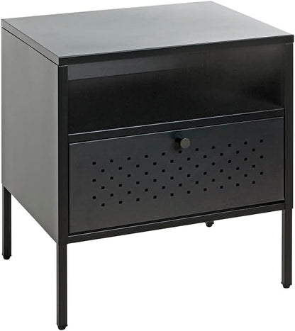 HAKU Console zwart, metaal - Maat: B 45 cm x H 50 cm x D 35 cm, Stijl: Modern