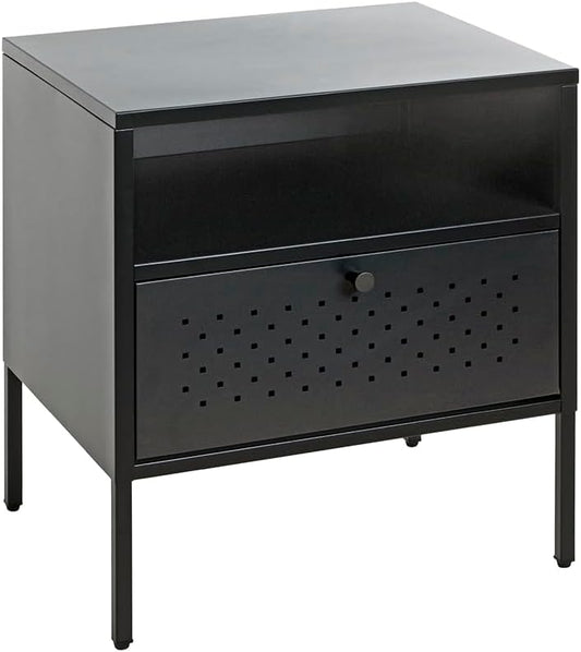 HAKU Console zwart, metaal - Maat: B 45 cm x H 50 cm x D 35 cm, Stijl: Modern