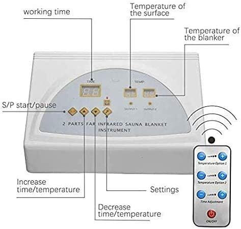 Sauna Deken - 650W - 220V - 60Hz - extern PU - intern PVC - Stress - Pijnverlichting - Fibromyalgie - Reuma - Infraroodtherapie - Ontspanning - Paars - QUORE