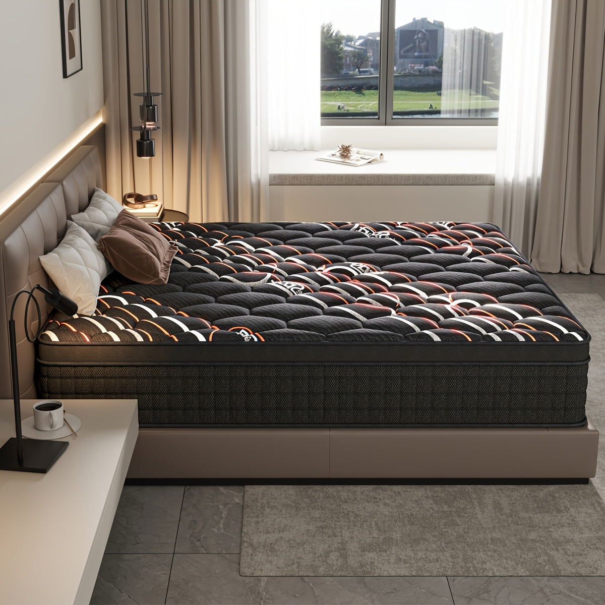 Veermatras – Pocketveringmatras – Traagschuimmatras – 7-Zones Matras – Verstelbaar Matras – 90x200x25 cm – Versterkte Pocketvering – Brandwerend & Allergievriendelijk