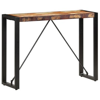 Console Table 110x35x76 cm Solid Reclaimed Wood/Console Table/Desk/Side Table/Garden Table/Phone Table. This sturdy material table is both practical and decorative, perfectly complementing your decor. The surface is ideal for