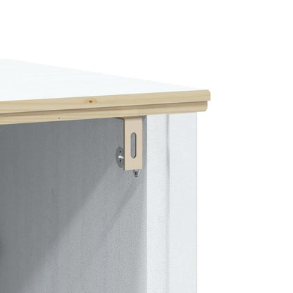 Wastafelmeubel – Badkamermeubel – Wastafelonderkast – Waskomkast – Onderbouwkast – Massief Grenenhout – Compact Ontwerp 60x34x59 cm – Wit