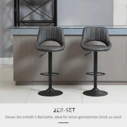 Barkruk – Barstoel – Keukenstoel – Draaibare Stoel – Barkruk Hoogte Verstelbaar – Ergonomisch Foam Zitkussen – Stevig Metalen Frame – Makkelijk Schoon Te Maken