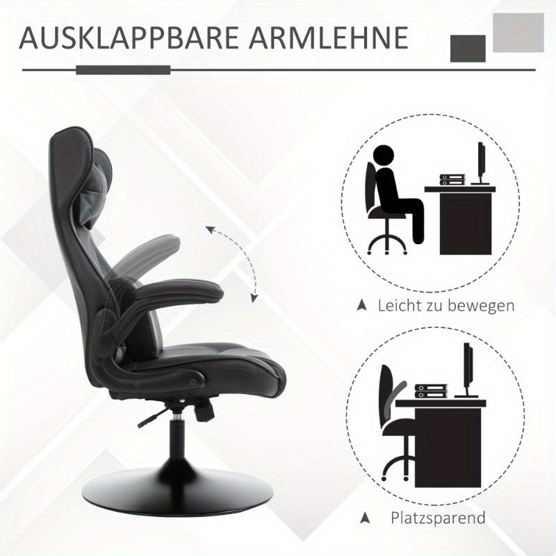 Ergonomische Gaming Bureaustoel – Gamingstoel – Bureaustoel – Werkstoel – Kantoorstoel – Zwart – Verstelbare Zithoogte – 360° Draaibaar Met Metalen Frame