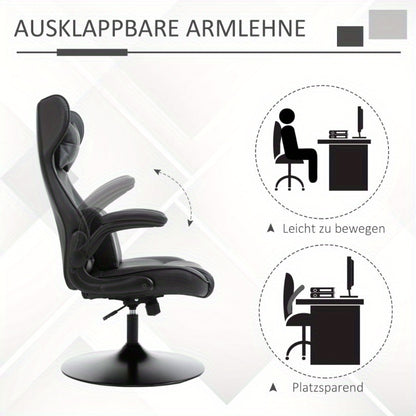 Ergonomische Gaming Bureaustoel – Gamingstoel – Bureaustoel – Werkstoel – Kantoorstoel – Zwart – Verstelbare Zithoogte – 360° Draaibaar Met Metalen Frame