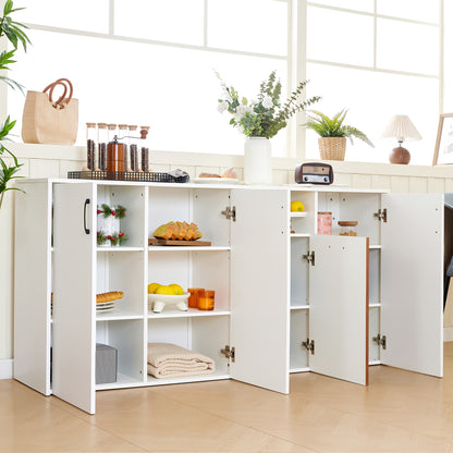 Kast – Opbergkast – Keukenkast – Dressoir – Kledingkast – Vrijstaande Kast – Wit – 160x40x80 cm – Ruime Opbergruimte – Meerdere Planken