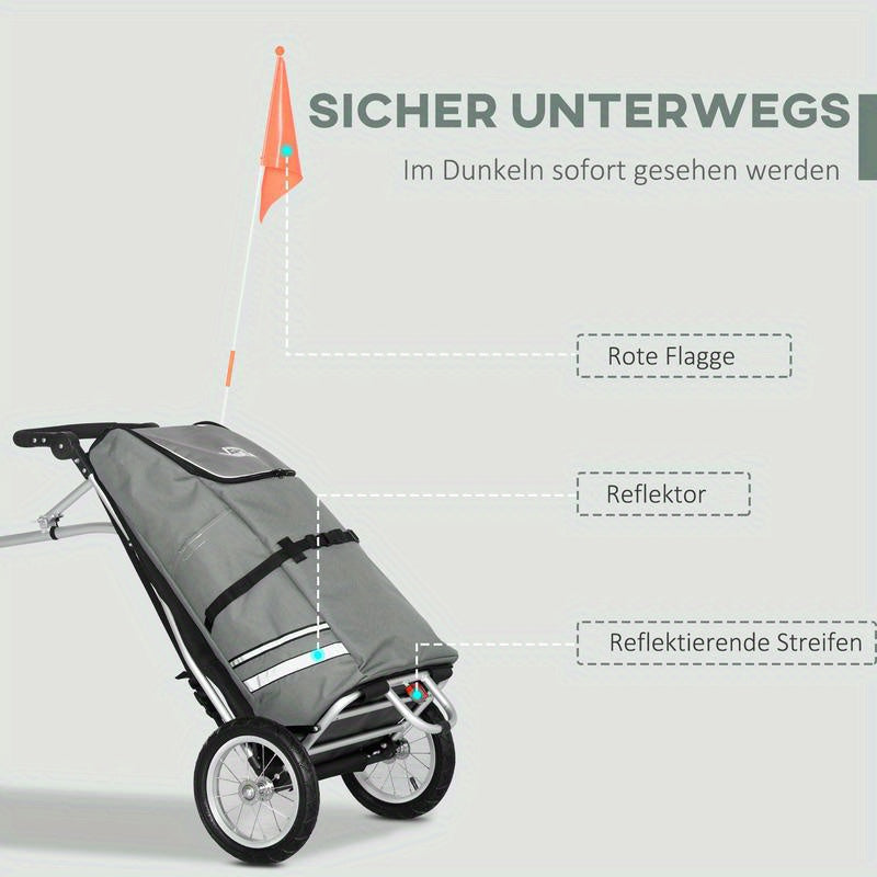 Transportkar Opvouwbare Kar Boodschappenwagen Tuinkar Pakketkar – Extra Grote Laadruimte – Stevig Metaalframe Met All-Terrain EVA Wielen