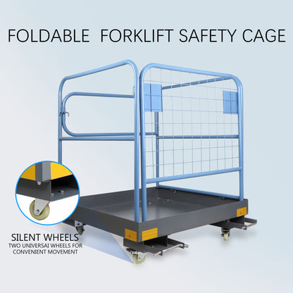 Hoogwerkerbak – Veiligheidskooi – Werkplatform – Inklapbare Kooi – Heftruckbak – Metalen Constructie – Draagvermogen 544 kg – Chain Hook Bevestiging