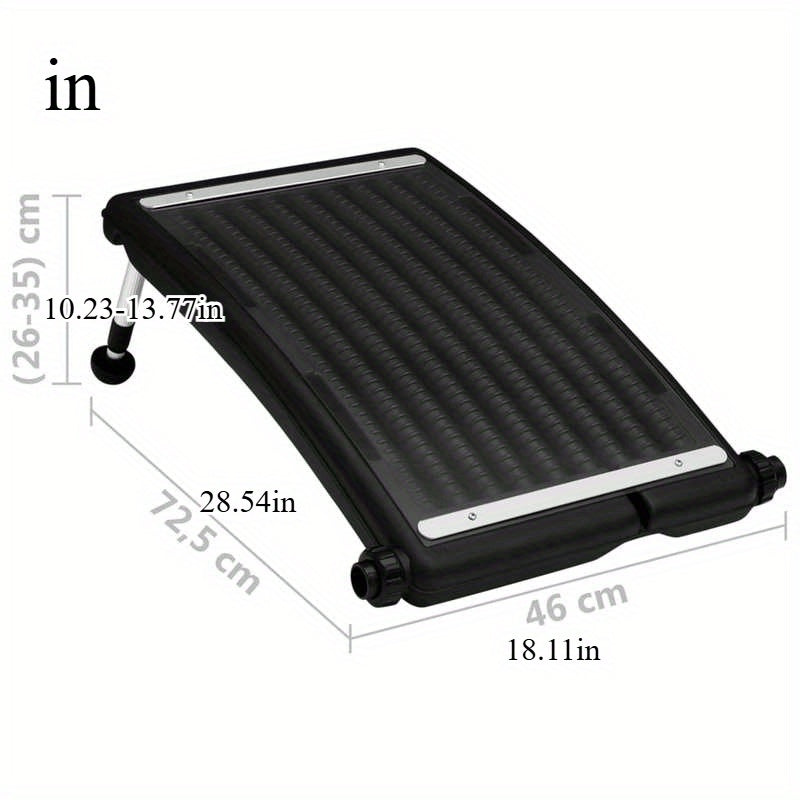 Zwembadcollector – Zonnecollector – Solar Verwarming – Zwembadverwarmer – Zonnepaneel – Gebogen Design – 72,5x46 cm – Duurzaam UV-bestendig Kunststof