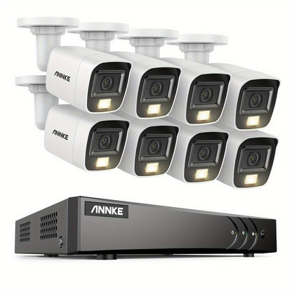 Bewakingsset 3K – CCTV Camera Systeem – Beveiligingscamera Set – Surveillance Camera – 8-kanaals DVR Recorder – Kleurennachtzicht – Persoon- en Voertuigdetectie