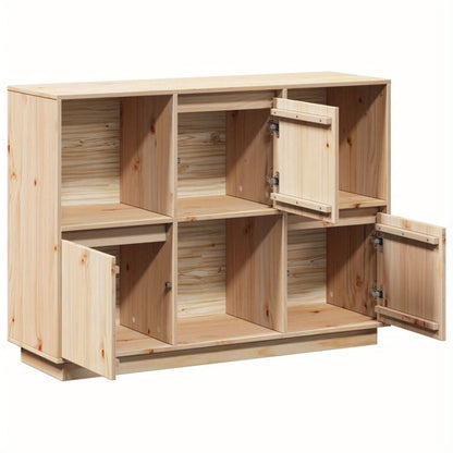 Dressoir – Sideboard – Opbergkast – Ladekast – Opbergmeubel – Massief Grenenhout – Inclusief Opbergboxen 110,5x35x80 cm