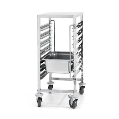 Trolley for Transporting 7 X GN 1/1 Containers with a Worktop - Hendi 810668