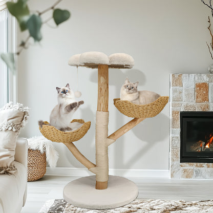 Kattenboom – Krabpaal – Kattenmeubel – Kattenhuis – Kattenkrabpaal – 11 cm Hoog – Stevig En Kantelvrij