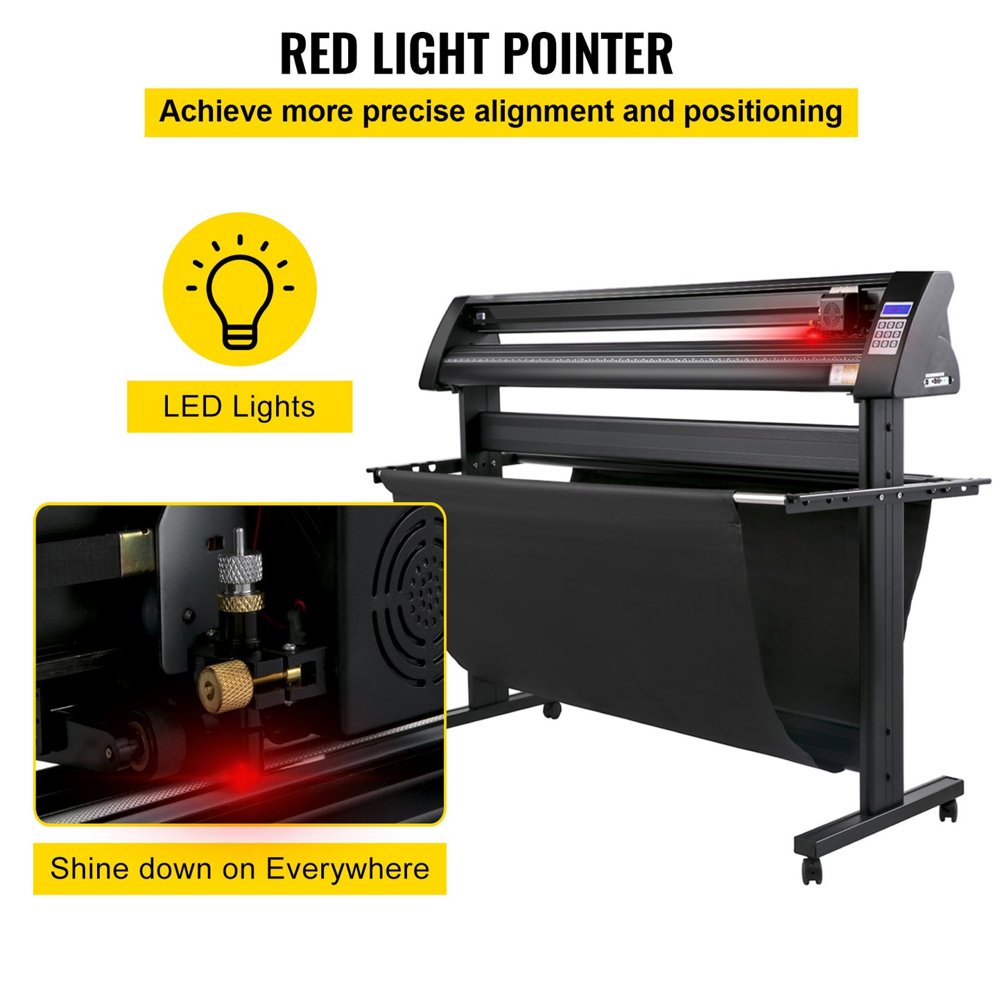 Snijplotter – Vinyl Cutter – Vinyl Plotter – Plotter Cutter – Vinyl Snijmachine – Rood Lichtgeleiding – Snijbreedte 135 cm