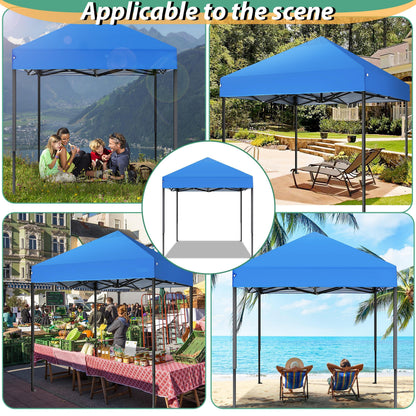 2x2M Pop-Up Canopy Tent Temporary Shelter Without Sidewalls Easy To Set Up Outdoor Canopy UPF 50+ Instant Party Tent With Carry Bag Quick To Assemble By One Person Suitable For Outdoor Events Gardens Commercial Use And Market