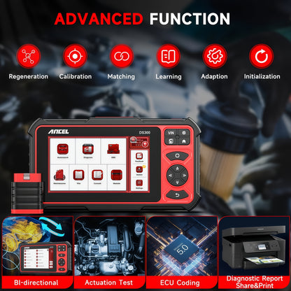 OBD2 Lezer – Auto Scanner – Diagnosetool – Foutcode Lezer – Full OBD2 Reader Scanner – 4-Systeem Diagnose – Draadloze Wi-Fi Verbinding