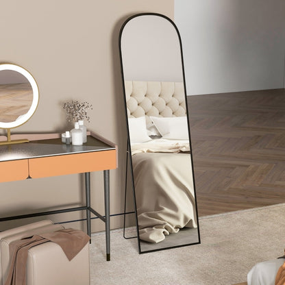 Full Body Spiegel – Staande Spiegel – Wandspiegel – Volledige Lengte Spiegel – Zwarte Spiegel – Anti-Fog Coating – Schokbestendig Aluminium Frame 169x49 cm