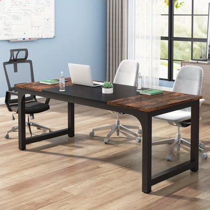 Extra Lang L-vormig Bureau – Hoekbureau – Werkplektafel – Computerbureau – Studiebureau – Ruim Werkblad 180 cm – Stabiele Metaal & Hout Constructie