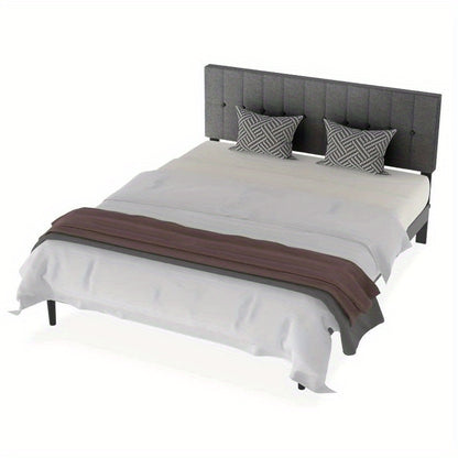 Metalen Bedframe – Stalen Bed – Bedframe Met Kunstleer Hoofdbord – Logeerbed – Jongenskamer Bed – 160x200 cm – Stevig Metalen Frame – Inclusief Lattenbodem
