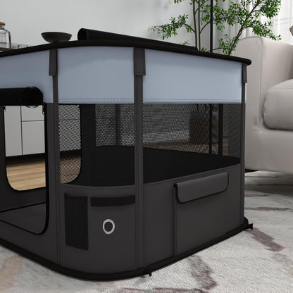 Hondenbox – Puppyren – Opvouwbare Hondenbench – Speelren – Dierenren – Adembenemend Mesh – Geschikt Voor Kleine Huisdieren Tot 4 Kg – Duurzaam Polyester – Binnen En Buiten Gebruik